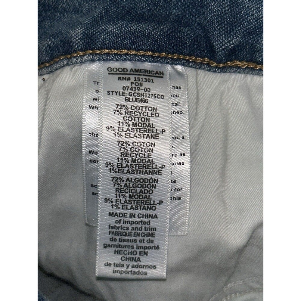 NWT Good American Good Curve High Rise Denim Shorts 4/27 - Picture 5 of 9